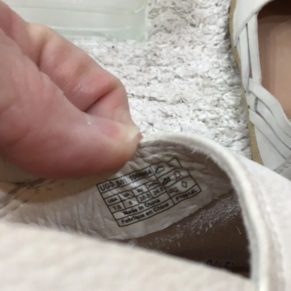 UGG cream nubuck leather Cicily espadrille 7.5